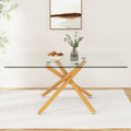 Large Modern Minimalist Rectangular Glass Dining Table For 6 8 With 0.39