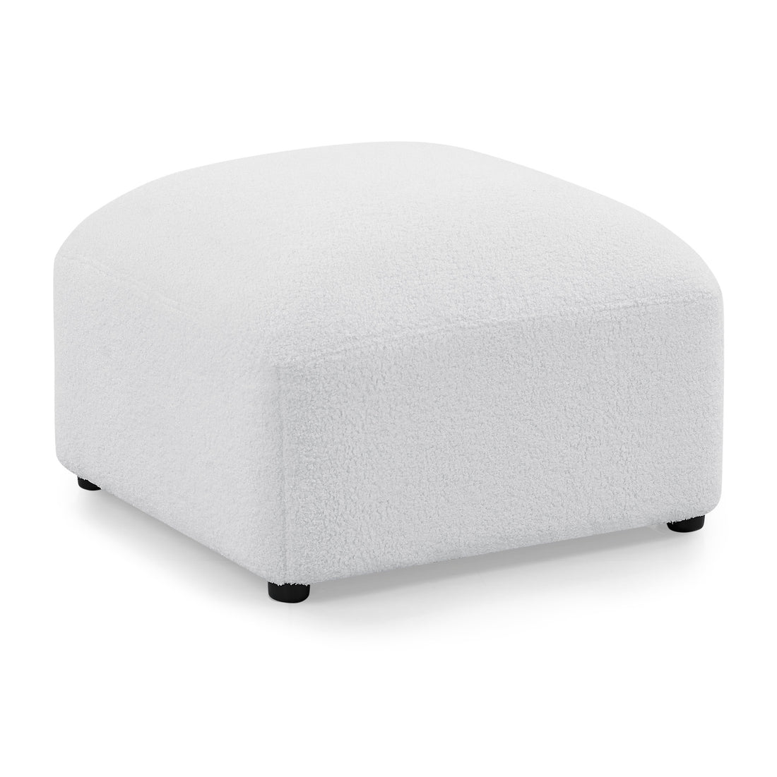 Ottoman For Modular Sofa White Foam