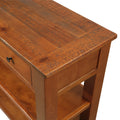 48'' Solid Pine Wood Top Console Table, Modern brown-pine