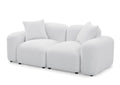 L Shape Modular Sectional Sofa, Diy Combination,Teddy Fabric,White White Teddy Foam
