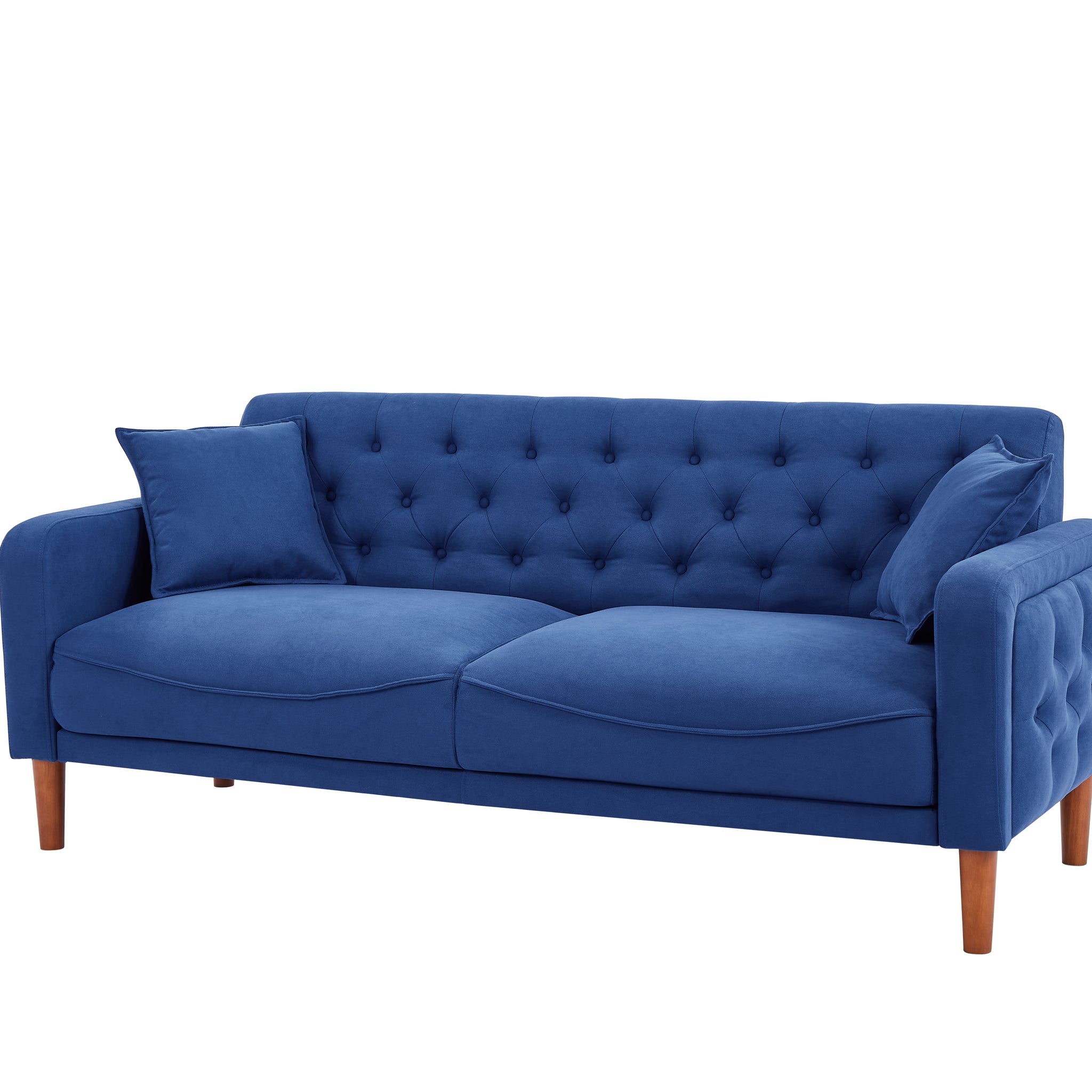 2047 Three Seat Sofa Blue Blue Linen