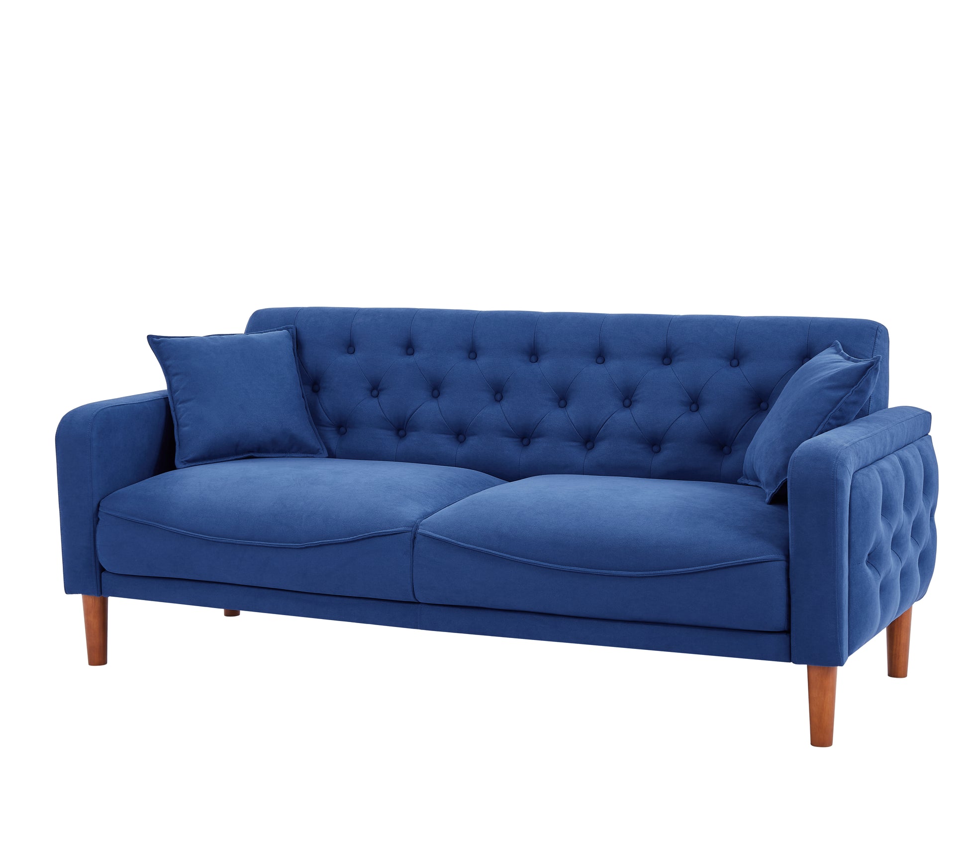 2047 Three Seat Sofa Blue Blue Linen