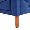 2047 Three Seat Sofa Blue Blue Linen