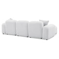 L Shape Modular Sectional Sofa, Diy Combination,Teddy Fabric,White White Teddy Foam