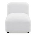 L Shape Modular Sectional Sofa, Diy Combination,Teddy Fabric,White White Teddy Foam