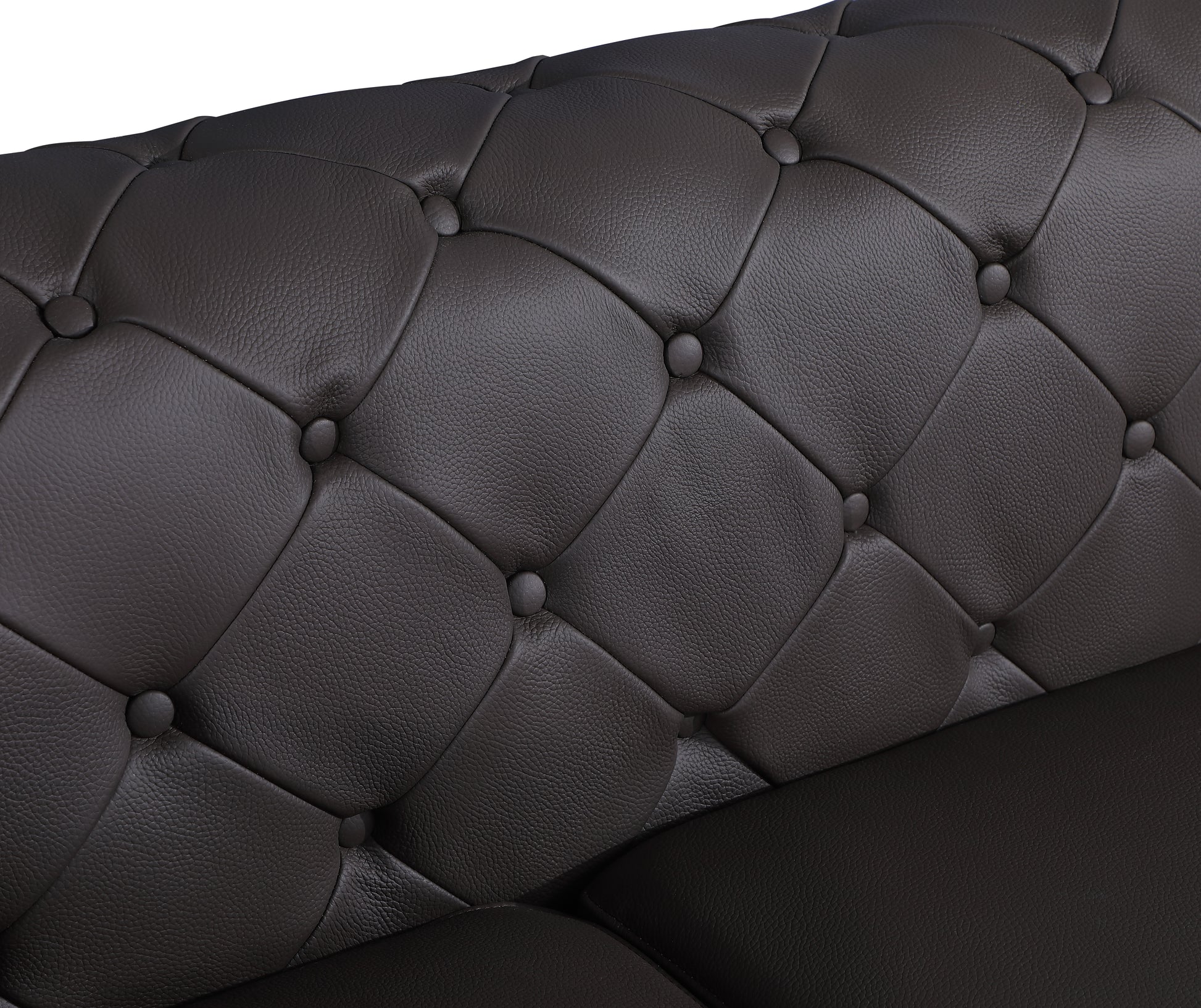 Transitional Top Grain 100% Italian Leather Upholstered Loveseat Brown Foam Leather