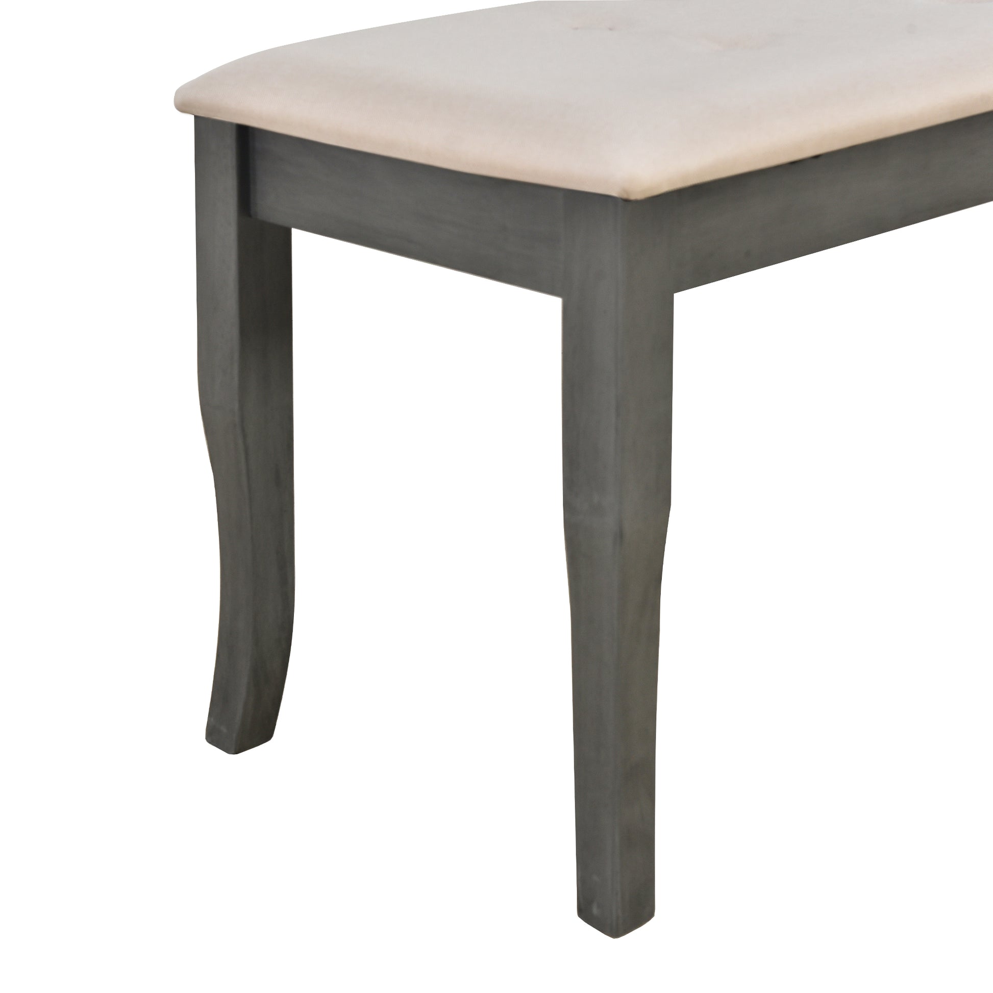 6 Piece Farmhouse Dining Table Set, Rectangular Trestle Table And 4 Upholstered Chairs & Bench For Dining Room Antique Gray Antique Gray Solid Wood