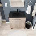 30 Inch Freestanding Bathroom Vanity with Black plain light