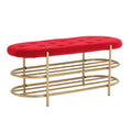 Coolmore Living Room Bench End Of Bed Bench Red Velvet