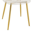 Modern Minimalist Transparent Dining Chair, Plastic Chair, Armless Crystal Chair, Nordic Creative Makeup Stool, Negotiation Chair, 6 Piece Set Of Gold Plated Metal Legs, Tw 1200 Golden Metal