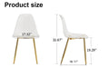 Modern Minimalist Transparent Dining Chair, Plastic Chair, Armless Crystal Chair, Nordic Creative Makeup Stool, Negotiation Chair, 6 Piece Set Of Gold Plated Metal Legs, Tw 1200 Golden Metal