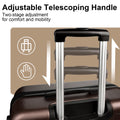 Luggage Suitcase 3 Piece Sets Hardside Carry on brown-abs