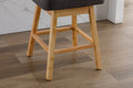 Coolmore Bar Stools Set Of 2 Counter Height Chairs With Footrest For Kitchen, Dining Room And 360 Degree Swivel Charcoal Grey Linen