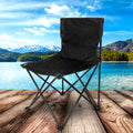 Yssoa Portable Folding Camping Chair With Carry Bag For Adults, Collapsible Anti Slip Padded Oxford Cloth Stool For Beach, Hiking, Fishing, Gardening, Picnic Color: Black, Size: Large Black Metal