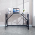 Tempered Black Glass Computer Desk, Laptop Desk, Pc Laptop Table With Metal Frame, Writting Desk Black Glass