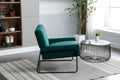 Coolmore Accent Chair Modern Industrial Slant Armchair With Metal Frame Premium High Density Soft Single Chair For Living Room Bedroom Emerald Velvet