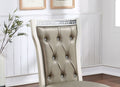 Formal Traditional Set Of 2 Dining Chairs Champagne Warm Grey Solid Woodcushion Button Tufted Side Chairs Kitchen Dining Room Furniture Champagne Gray Dining Room Contemporary,Traditional Dining Chairs Rubberwood Tufted Back Solid Wood