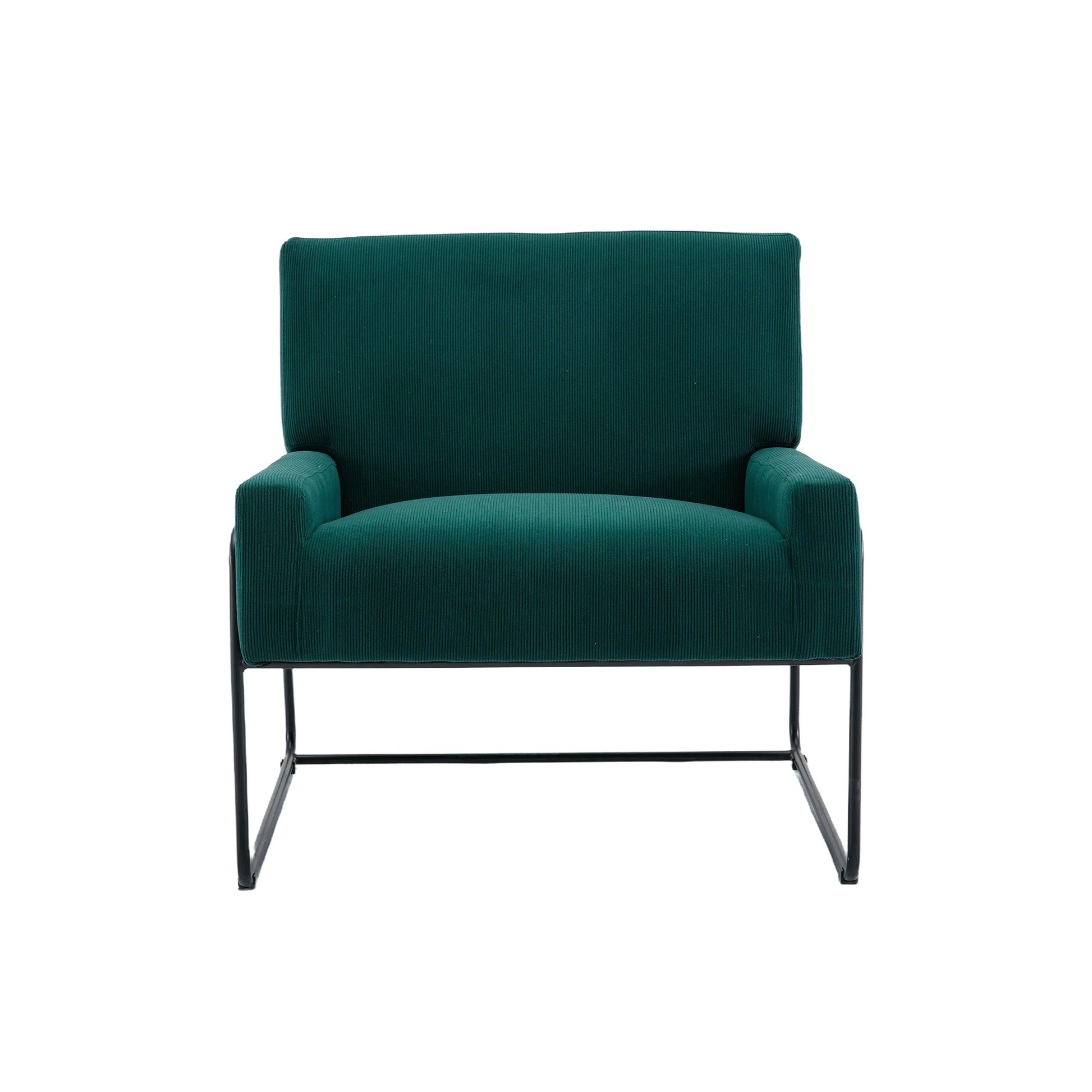 Coolmore Accent Chair Modern Industrial Slant Armchair With Metal Frame Premium High Density Soft Single Chair For Living Room Bedroom Emerald Velvet