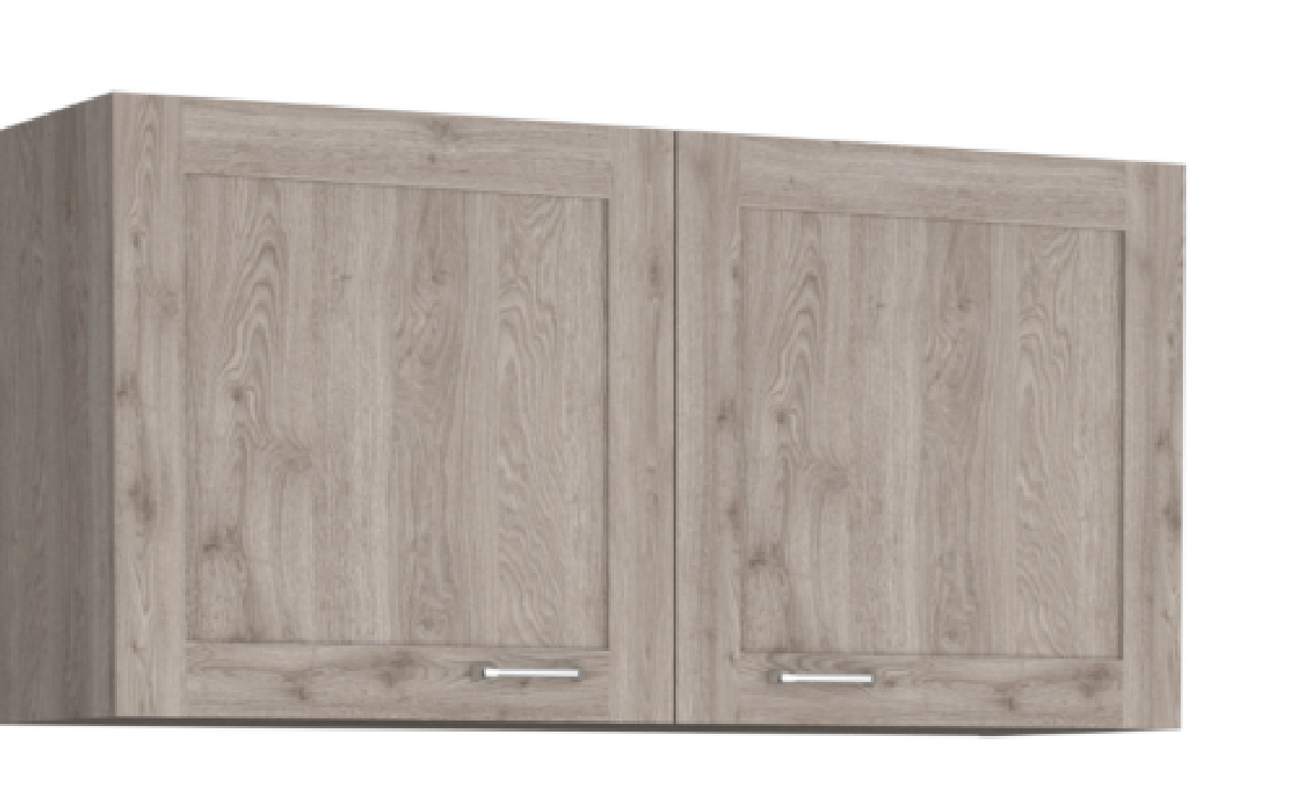 Zurich Cabinet Set, Two Shelves Light Gray Gray Particle Board Particle Board