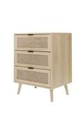 3 Drawer Cabinet, Suitable For Bedroom, Living Room, Study Natural Particle Board