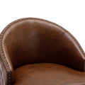 Coolmore Bar Stools Set Of 2 Counter Height Chairs With Footrest For Kitchen, Dining Room And 360 Degree Swivel Brown Pu Pu Leather