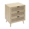 3 Drawer Cabinet, Suitable For Bedroom, Living Room, Study Natural Particle Board