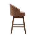 Coolmore Bar Stools Set Of 2 Counter Height Chairs With Footrest For Kitchen, Dining Room And 360 Degree Swivel Coffee Polyester