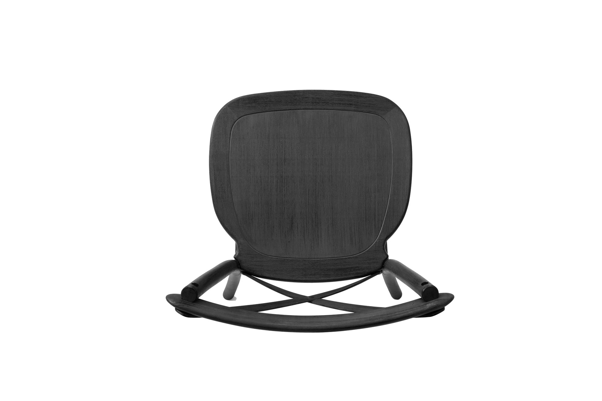 2 Pack Resin Cross Back Chair Waterproof Dining Chair Black Matt Black Resin