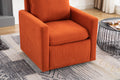 Coolmore Swivel Barrel Chair, Comfy Round Accent Sofa Chair For Living Room, 360 Degree Swivel Barrel Club Chair, Leisure Arm Chair For Nursery, Hotel, Bedroom, Office, Lounge Orange Velvet