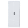 Ambery 180 Armoire, Two Shelves, Double Door, Metal Rod, One Drawer White White Particle Board Particle Board