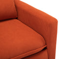 Coolmore Swivel Barrel Chair, Comfy Round Accent Sofa Chair For Living Room, 360 Degree Swivel Barrel Club Chair, Leisure Arm Chair For Nursery, Hotel, Bedroom, Office, Lounge Orange Velvet