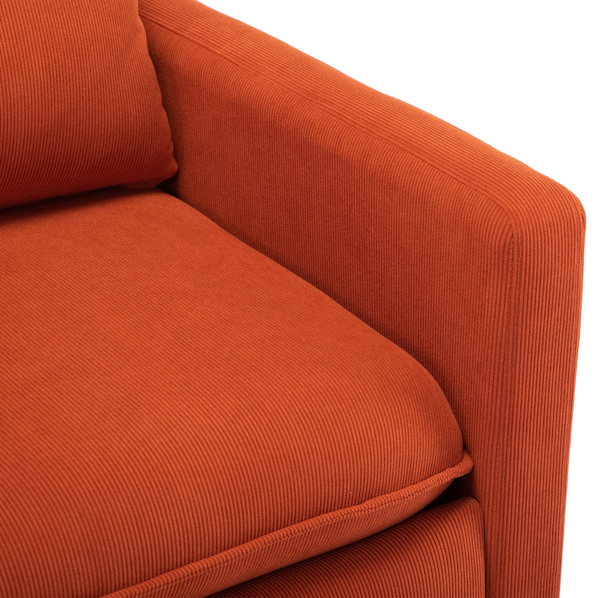 Coolmore Swivel Barrel Chair, Comfy Round Accent Sofa Chair For Living Room, 360 Degree Swivel Barrel Club Chair, Leisure Arm Chair For Nursery, Hotel, Bedroom, Office, Lounge Orange Velvet