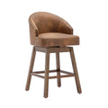 Coolmore Bar Stools Set Of 2 Counter Height Chairs With Footrest For Kitchen, Dining Room And 360 Degree Swivel Coffee Polyester
