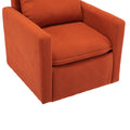 Coolmore Swivel Barrel Chair, Comfy Round Accent Sofa Chair For Living Room, 360 Degree Swivel Barrel Club Chair, Leisure Arm Chair For Nursery, Hotel, Bedroom, Office, Lounge Orange Velvet