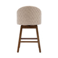 Coolmore Bar Stools Set Of 2 Counter Height Chairs With Footrest For Kitchen, Dining Room And 360 Degree Swivel Apricot Pu Pu Leather