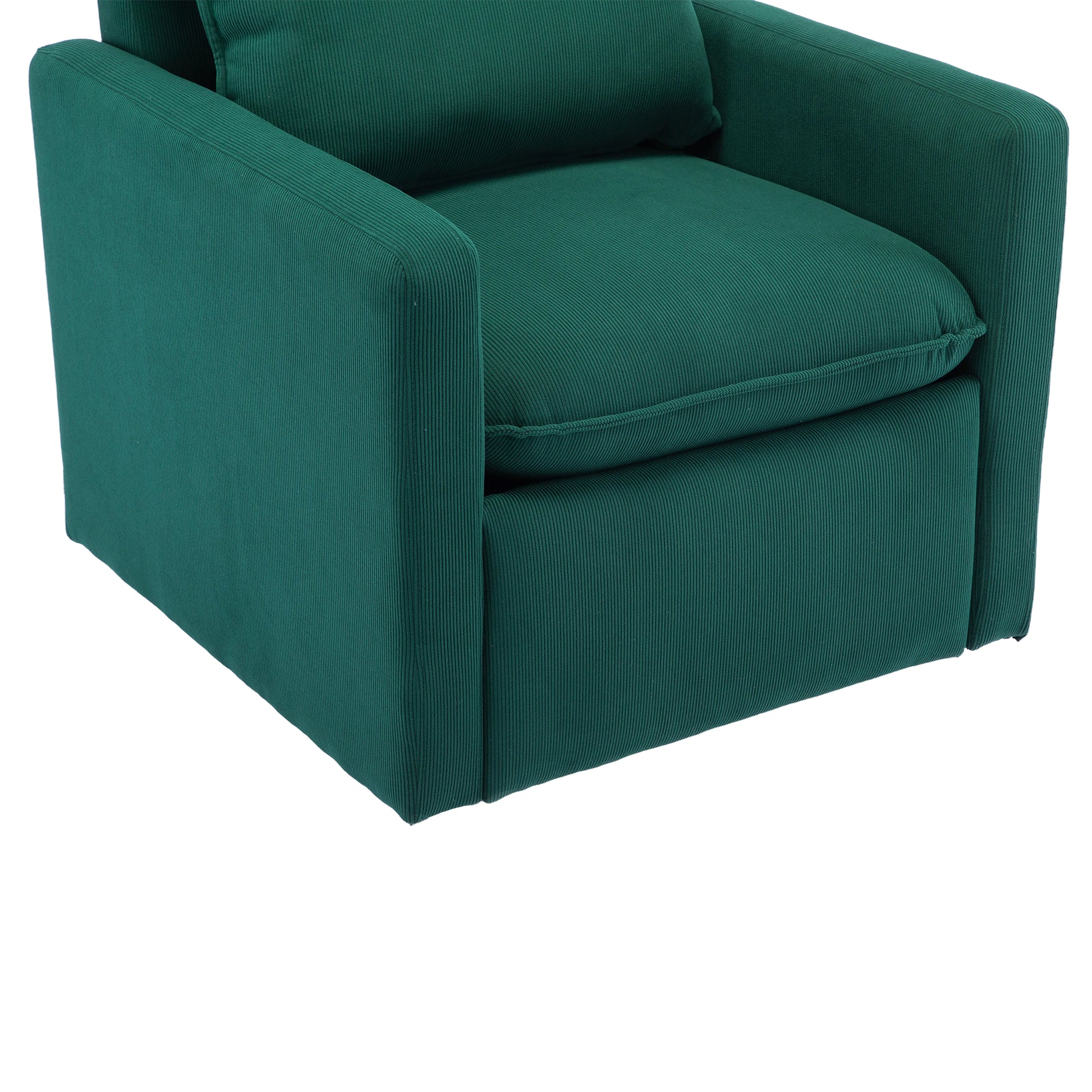 Coolmore Swivel Barrel Chair, Comfy Round Accent Sofa Chair For Living Room, 360 Degree Swivel Barrel Club Chair, Leisure Arm Chair For Nursery, Hotel, Bedroom, Office, Lounge Emerald Velvet