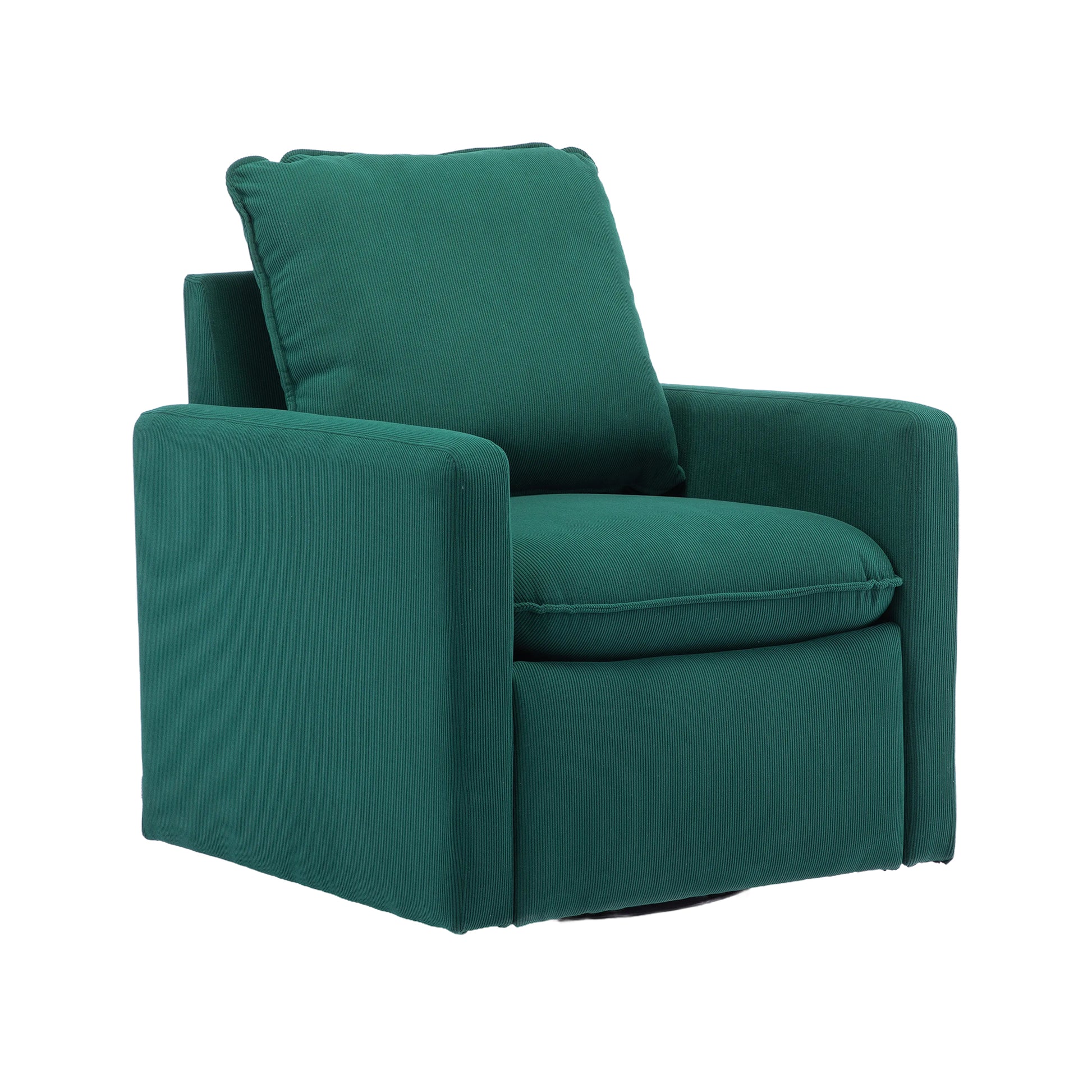 Coolmore Swivel Barrel Chair, Comfy Round Accent Sofa Chair For Living Room, 360 Degree Swivel Barrel Club Chair, Leisure Arm Chair For Nursery, Hotel, Bedroom, Office, Lounge Emerald Velvet