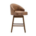 Coolmore Bar Stools Set Of 2 Counter Height Chairs With Footrest For Kitchen, Dining Room And 360 Degree Swivel Coffee Polyester