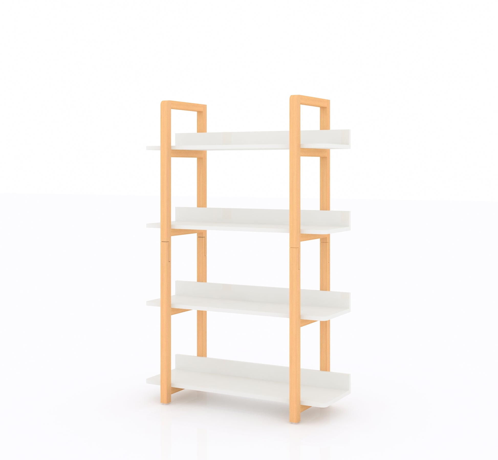 Multifuction Bookcase With Solid Wood Frame,Mix Color Plant Standing For Home Decro White Solid Wood Mdf