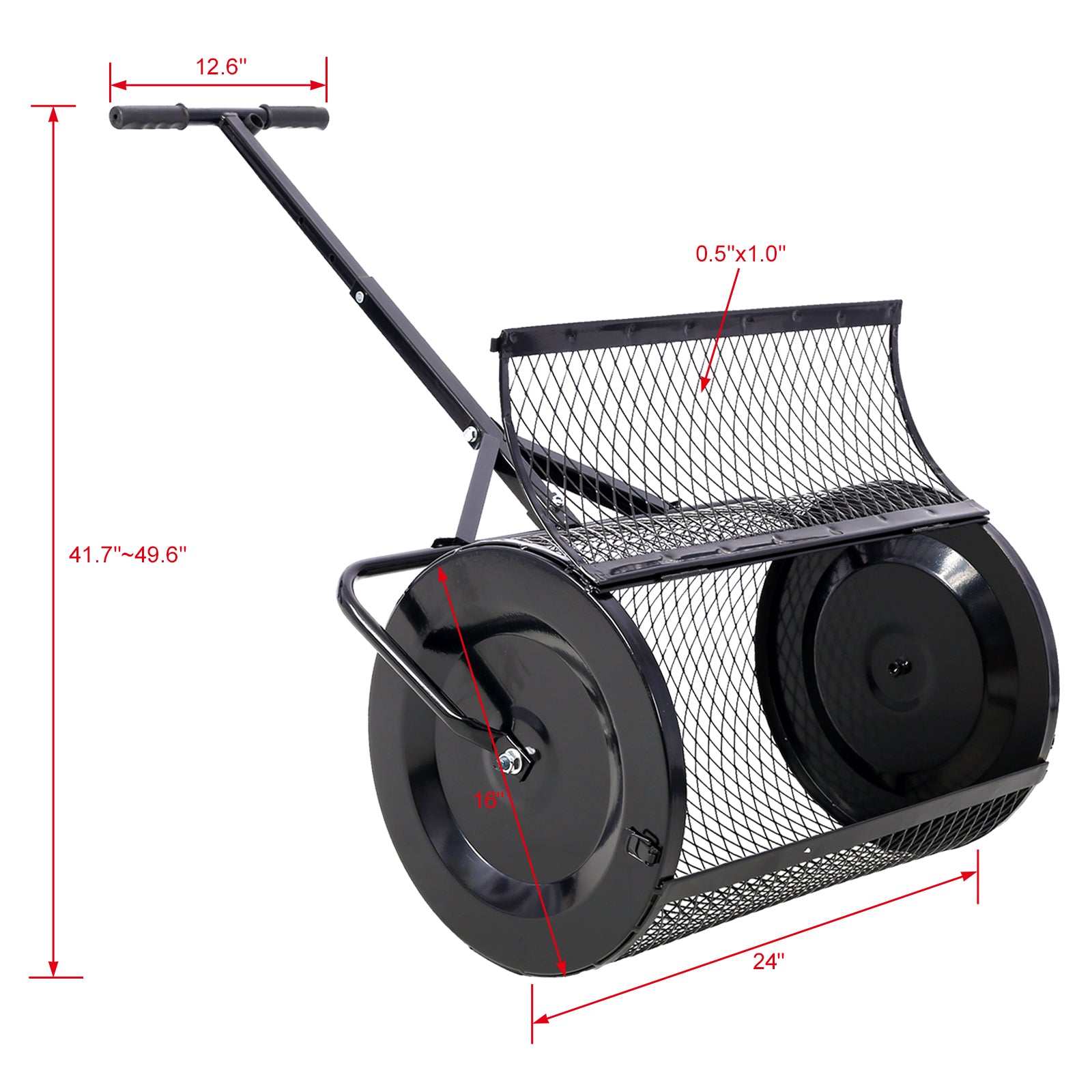 Yeeoy Compost Spreader 24 Inch Lawn Peat Moss Spreader Yeeoy Compost Spreader 24 Inch Lawn Peat Moss Spreader
