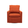 Coolmore Swivel Barrel Chair, Comfy Round Accent Sofa Chair For Living Room, 360 Degree Swivel Barrel Club Chair, Leisure Arm Chair For Nursery, Hotel, Bedroom, Office, Lounge Orange Velvet