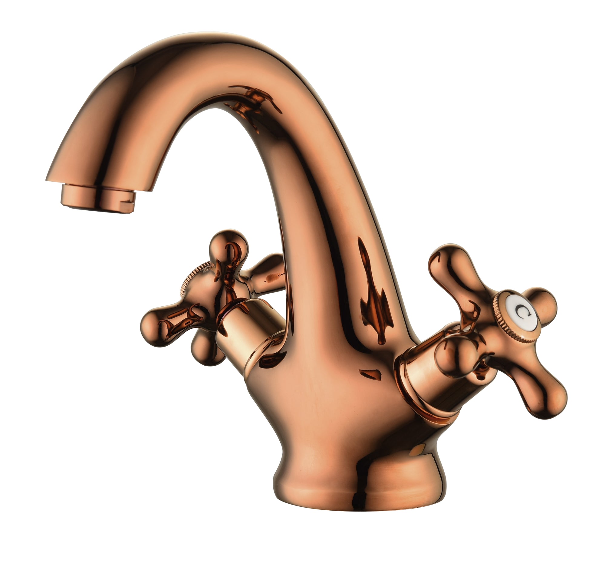 Rose Gold Bathroom Sink Faucet 2 Single Hole