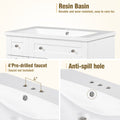 30 Inch White Bathroom Vanity With Ceramic Sink Combo, Abundant Storage Cabinet 2 Soft Close Doors And Double Tier Deep Drawer White Bathroom Mdf