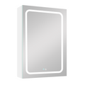 30X20 Inch Led Bathroom Medicine Cabinet Surface Mounted Cabinets With Lighted Mirror White Left Open White Modern Aluminium