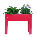 Mini Elevated Garden Bed, Metal Elevated Outdoor Flowerpot Box, Suitable For Backyard And Terrace, Large Flowerpot, Suitable For Vegetable And Flower Red Steel