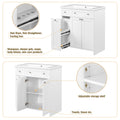 30 Inch White Bathroom Vanity With Ceramic Sink Combo, Abundant Storage Cabinet 2 Soft Close Doors And Double Tier Deep Drawer White Bathroom Mdf