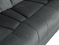 Reclining Transitional Microfiber Fabric Loveseat Gray Foam Fabric