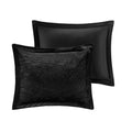 Velvet Comforter Set Queen Black Polyester