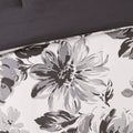 Floral Print Comforter Set Twin Xl White Black Polyester