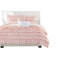 Ruffle Comforter Set Full Blush Polyester